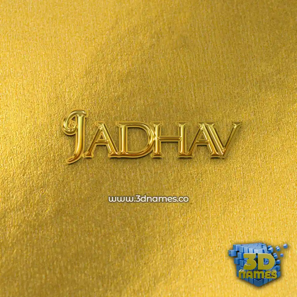 jadhav in All Gold style - 3D name wallpaper jadhav in All Gold style - 3D name wallpaper
