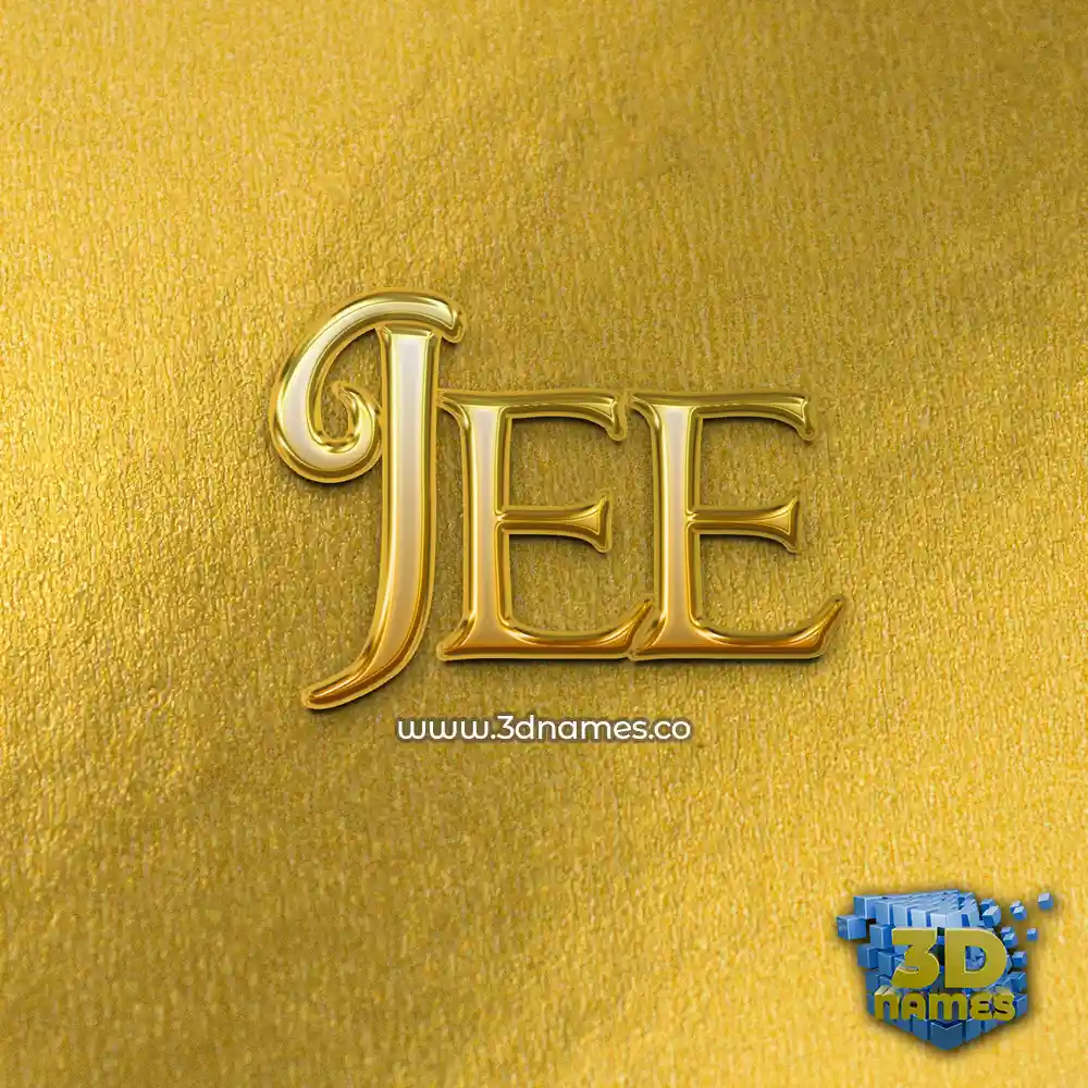 jee in All Gold style - 3D name wallpaper jee in All Gold style - 3D name wallpaper