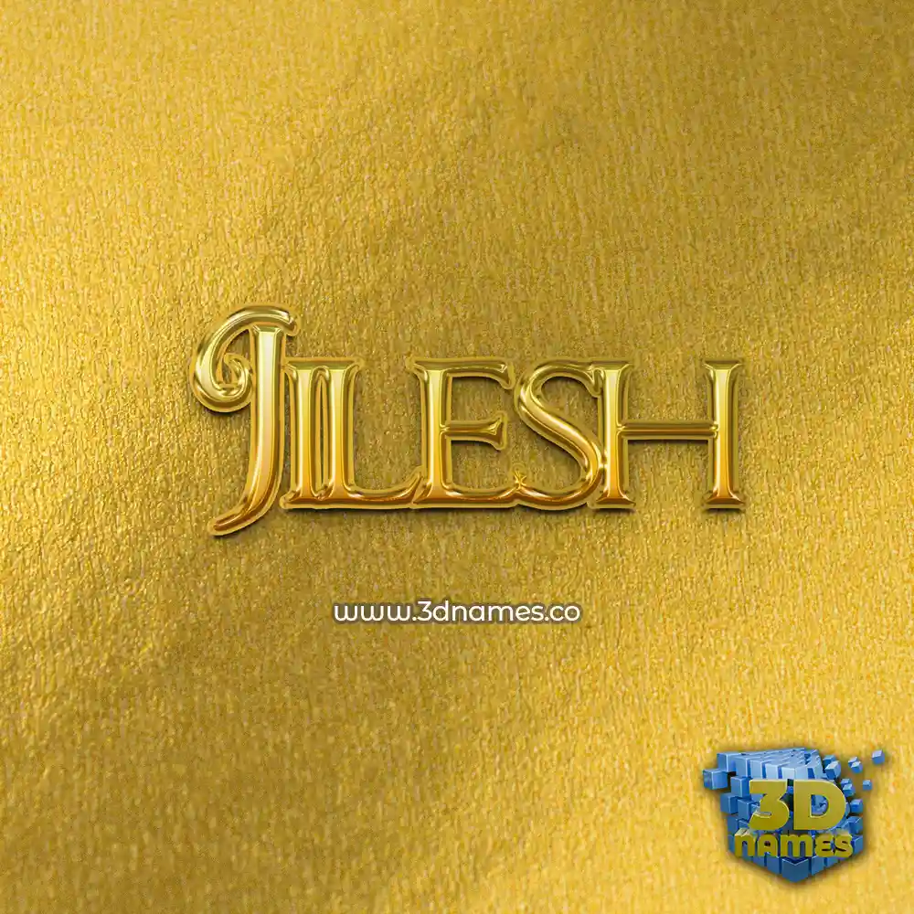 jilesh in All Gold style - 3D name wallpaper jilesh in All Gold style - 3D name wallpaper