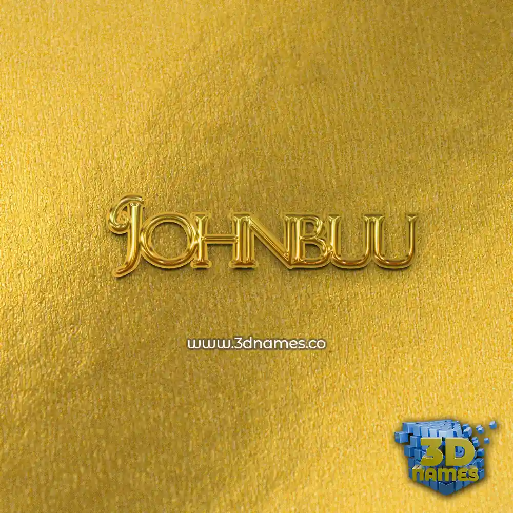johnbuu in All Gold style - 3D name wallpaper