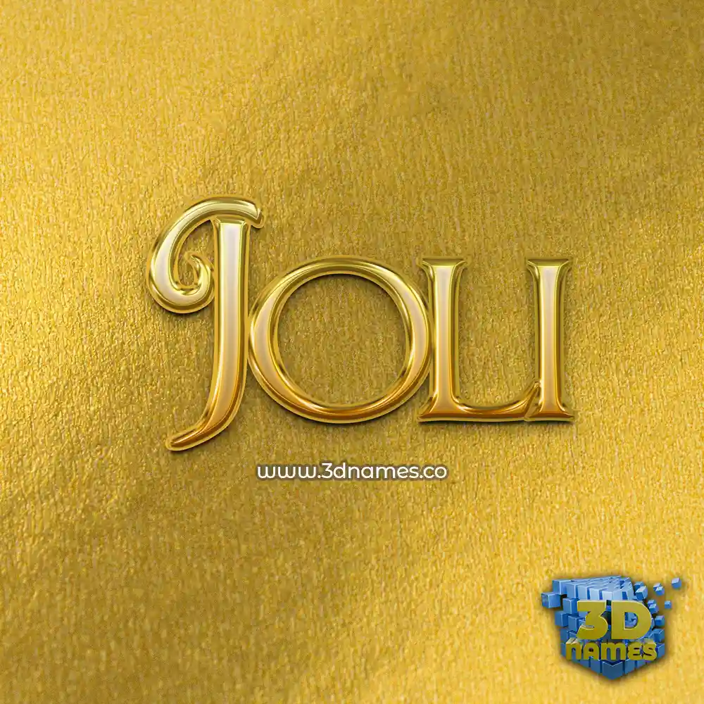 joli in All Gold style - 3D name wallpaper joli in All Gold style - 3D name wallpaper