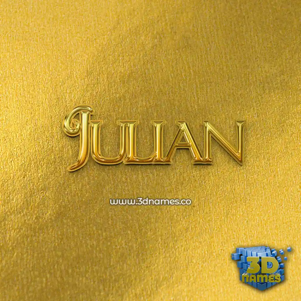 julian in All Gold style - 3D name wallpaper