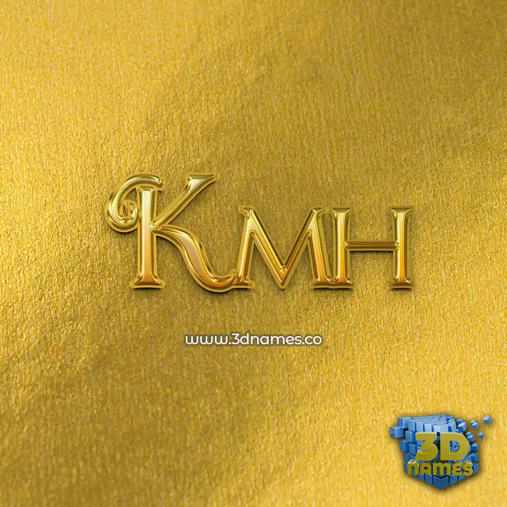 kmh in All Gold style - 3D name wallpaper kmh in All Gold style - 3D name wallpaper