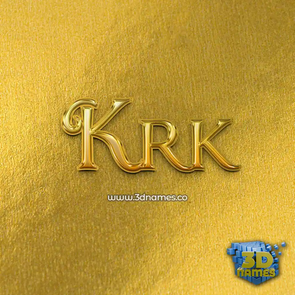 krk in All Gold style - 3D name wallpaper krk in All Gold style - 3D name wallpaper