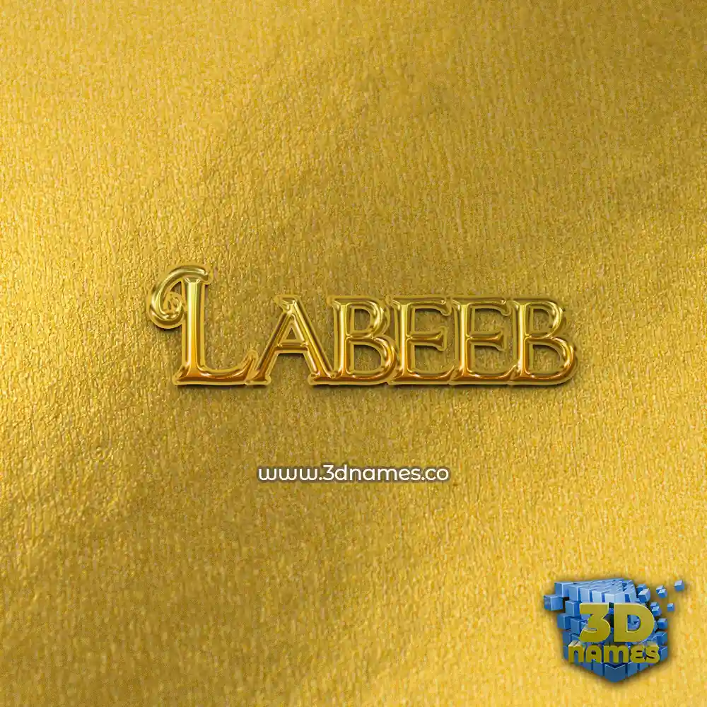 labeeb in All Gold style - 3D name wallpaper labeeb in All Gold style - 3D name wallpaper