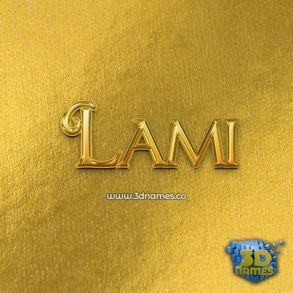lami in All Gold style - 3D name wallpaper lami in All Gold style - 3D name wallpaper