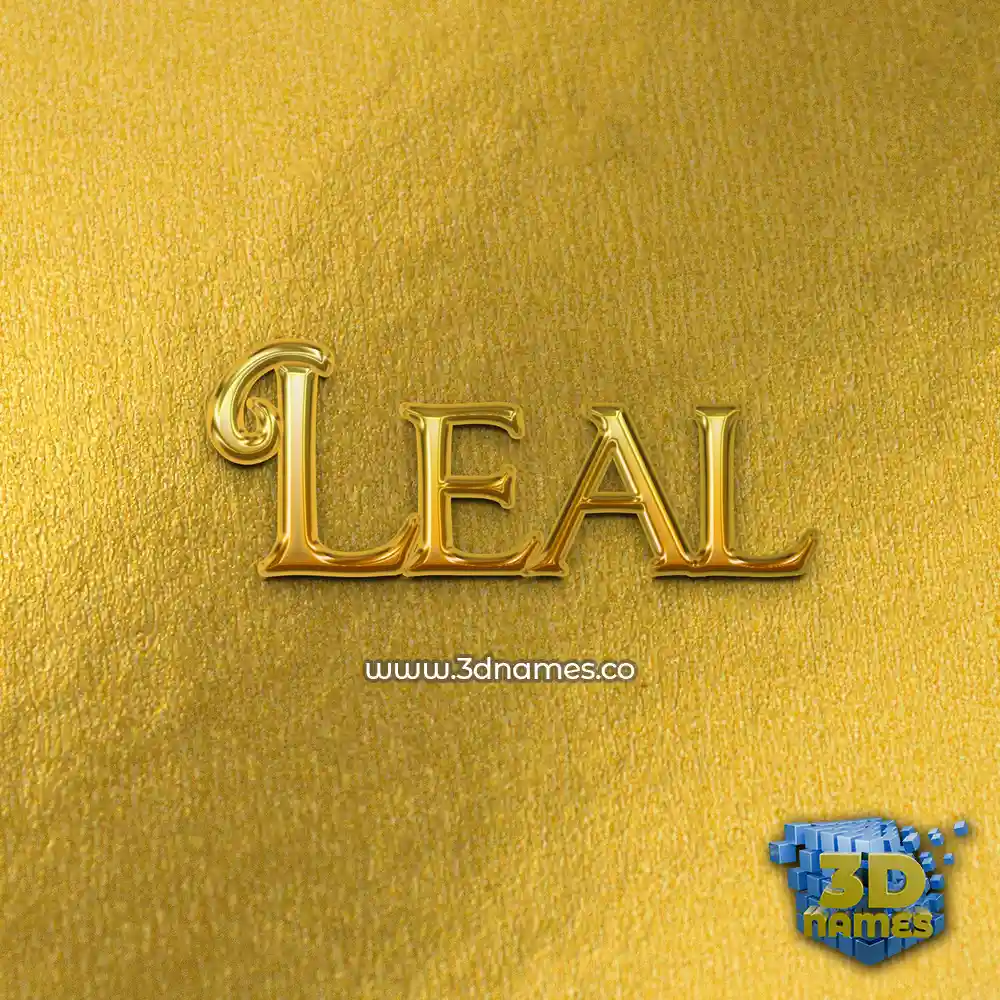 leal in All Gold style - 3D name wallpaper leal in All Gold style - 3D name wallpaper