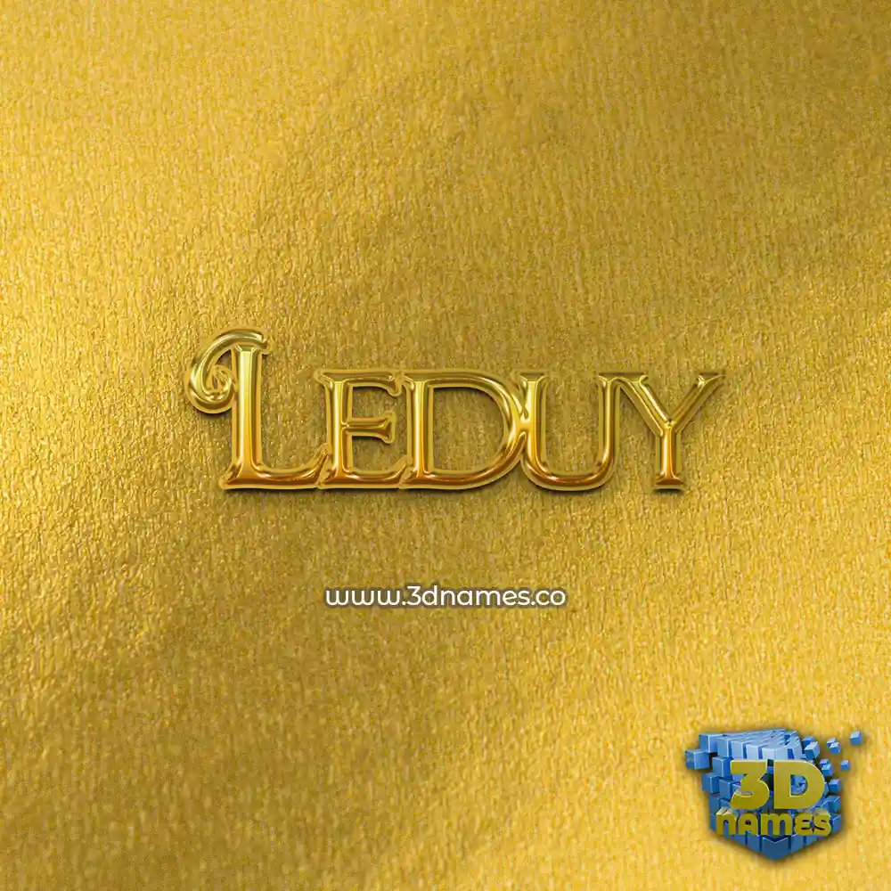 leduy in All Gold style - 3D name wallpaper