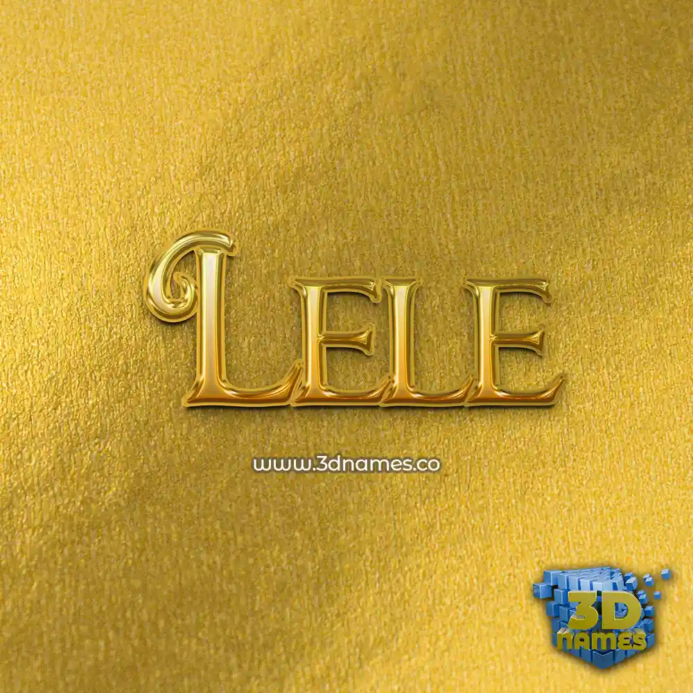 lele in All Gold style - 3D name wallpaper lele in All Gold style - 3D name wallpaper
