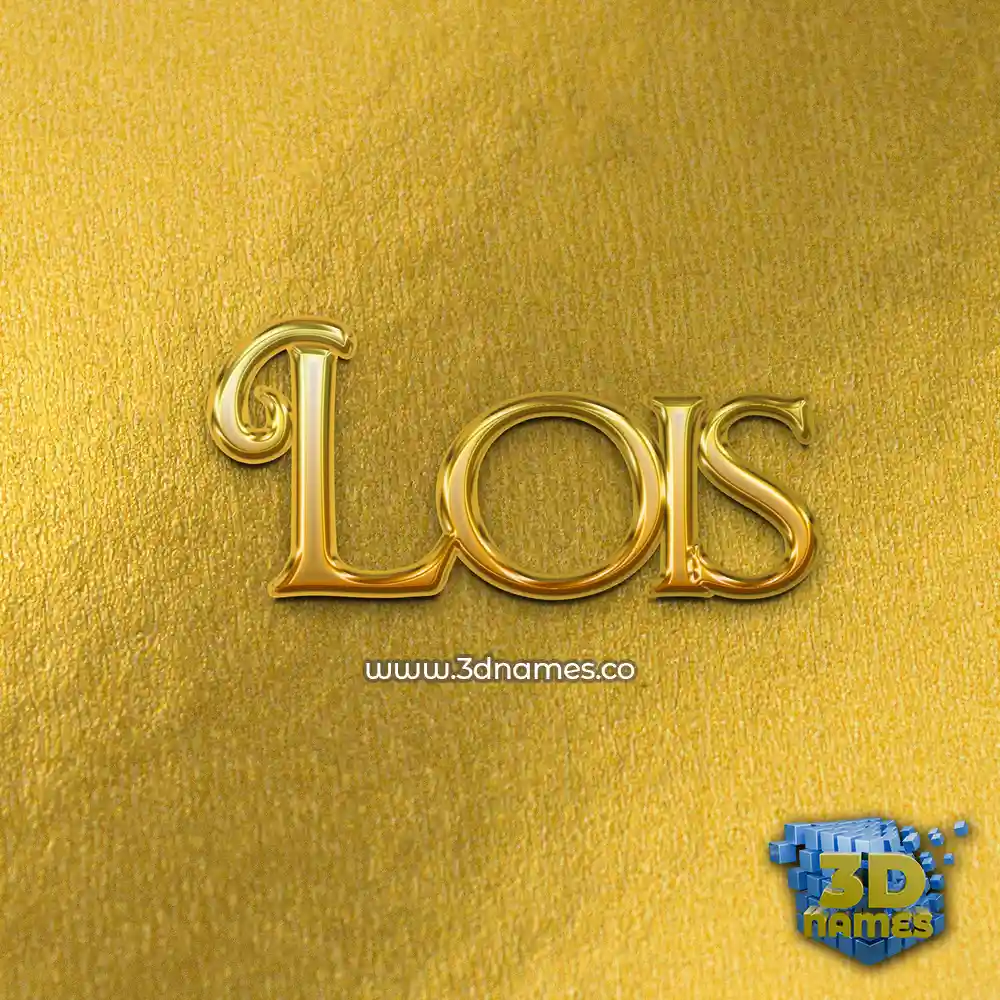 lois in All Gold style - 3D name wallpaper