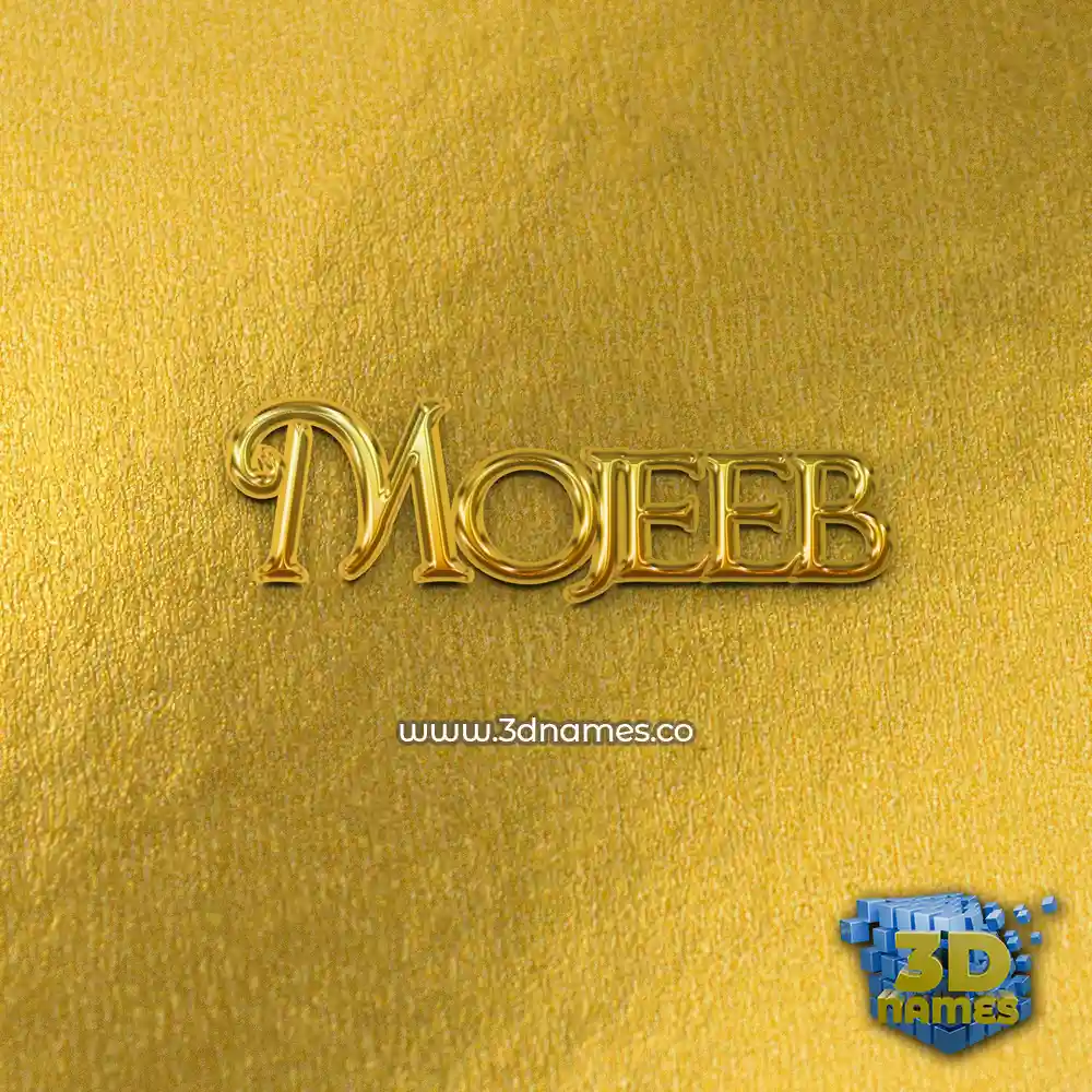 mojeeb in All Gold style - 3D name wallpaper mojeeb in All Gold style - 3D name wallpaper