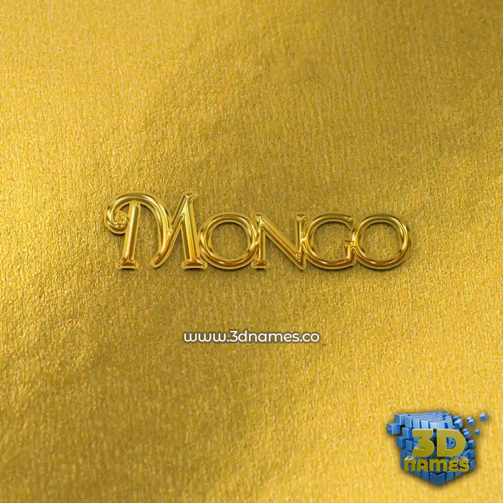 mongo in All Gold style - 3D name wallpaper mongo in All Gold style - 3D name wallpaper
