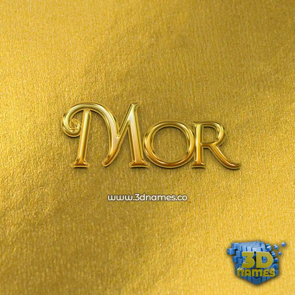 mor in All Gold style - 3D name wallpaper mor in All Gold style - 3D name wallpaper