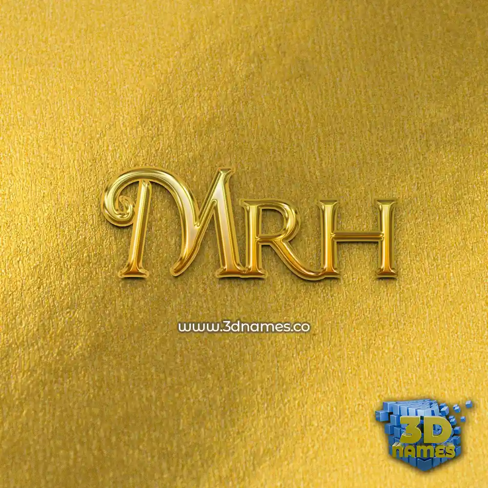 mrh in All Gold style - 3D name wallpaper mrh in All Gold style - 3D name wallpaper