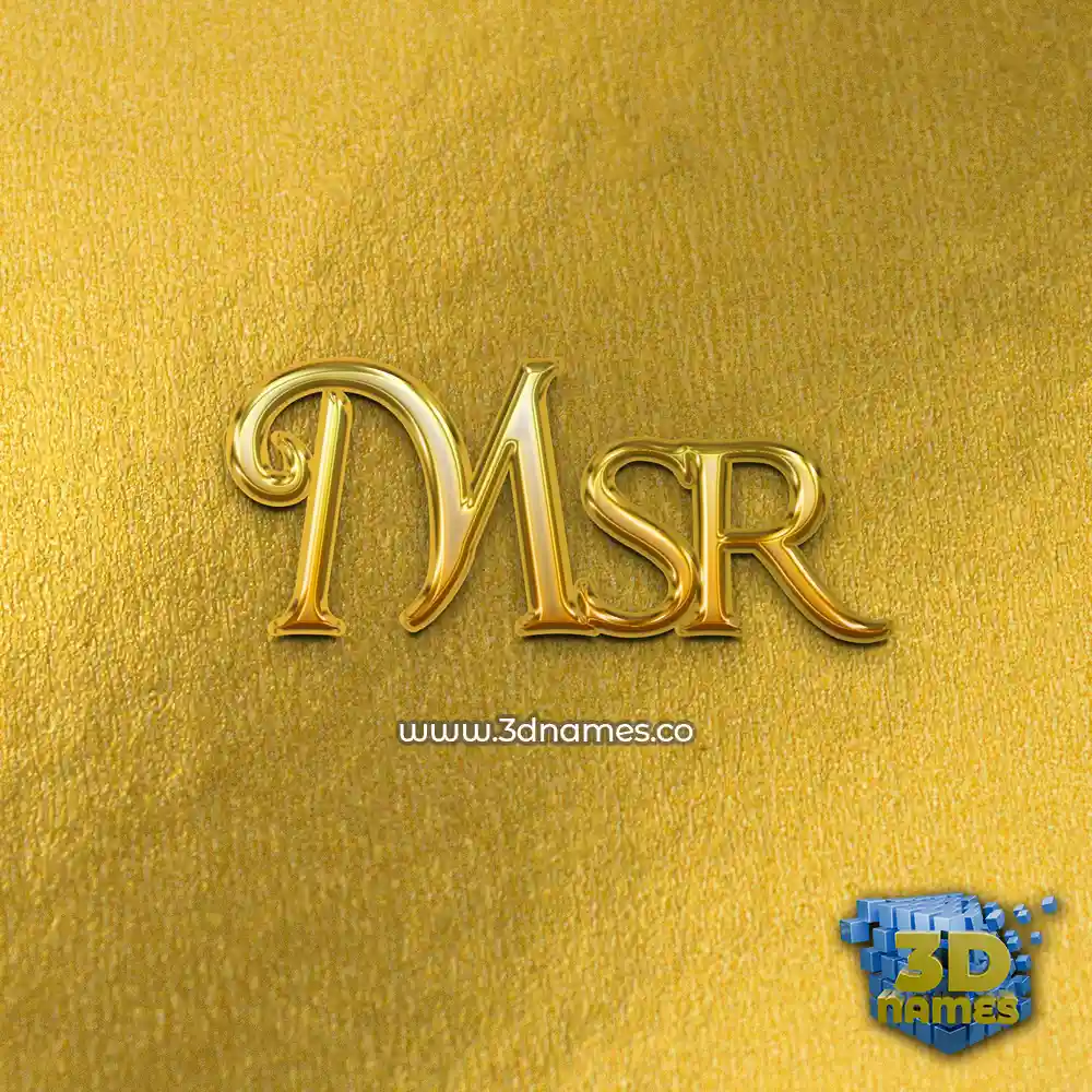 msr in All Gold style - 3D name wallpaper msr in All Gold style - 3D name wallpaper