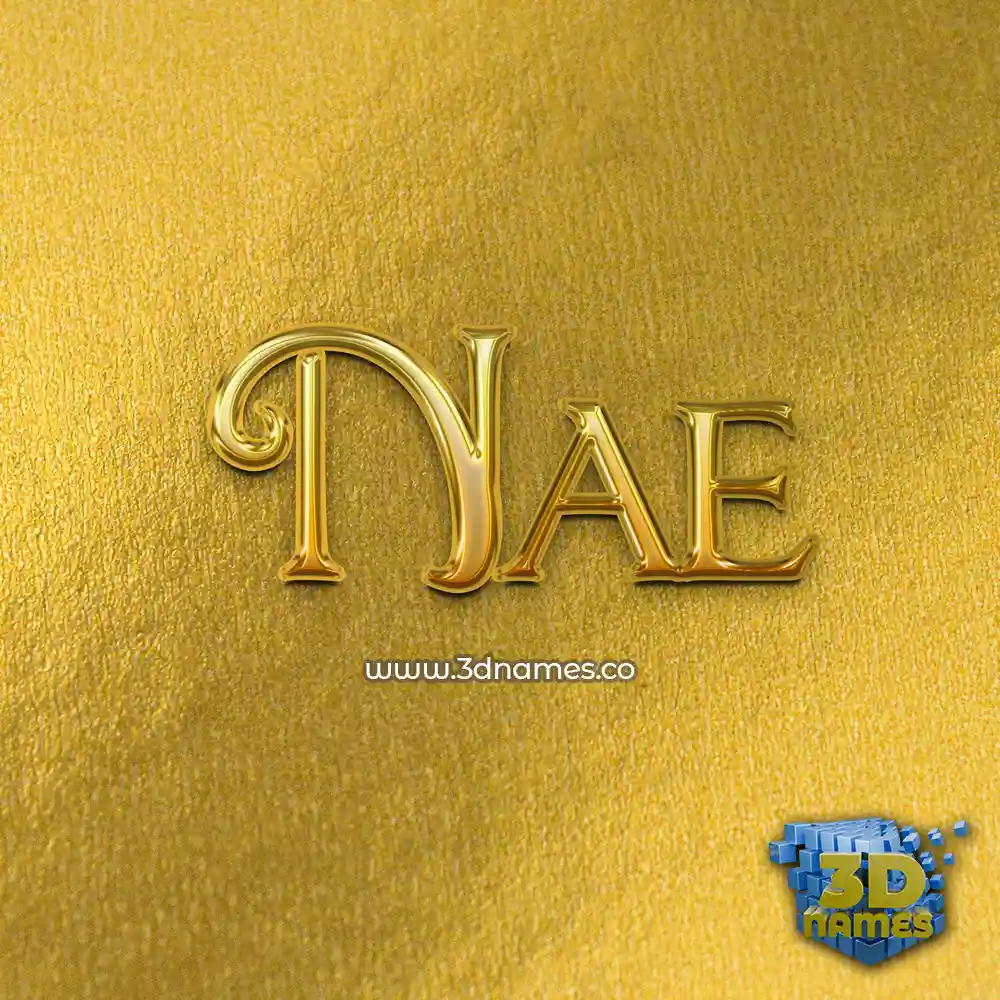 nae in All Gold style - 3D name wallpaper