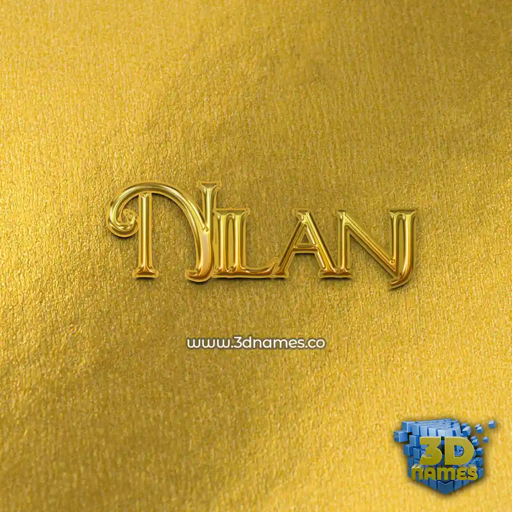 nilanj in All Gold style - 3D name wallpaper