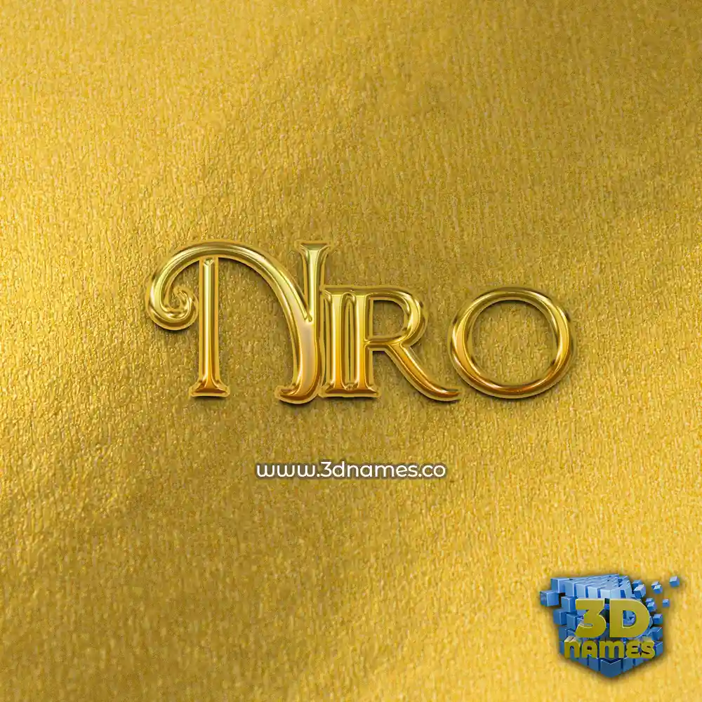 niro in All Gold style - 3D name wallpaper