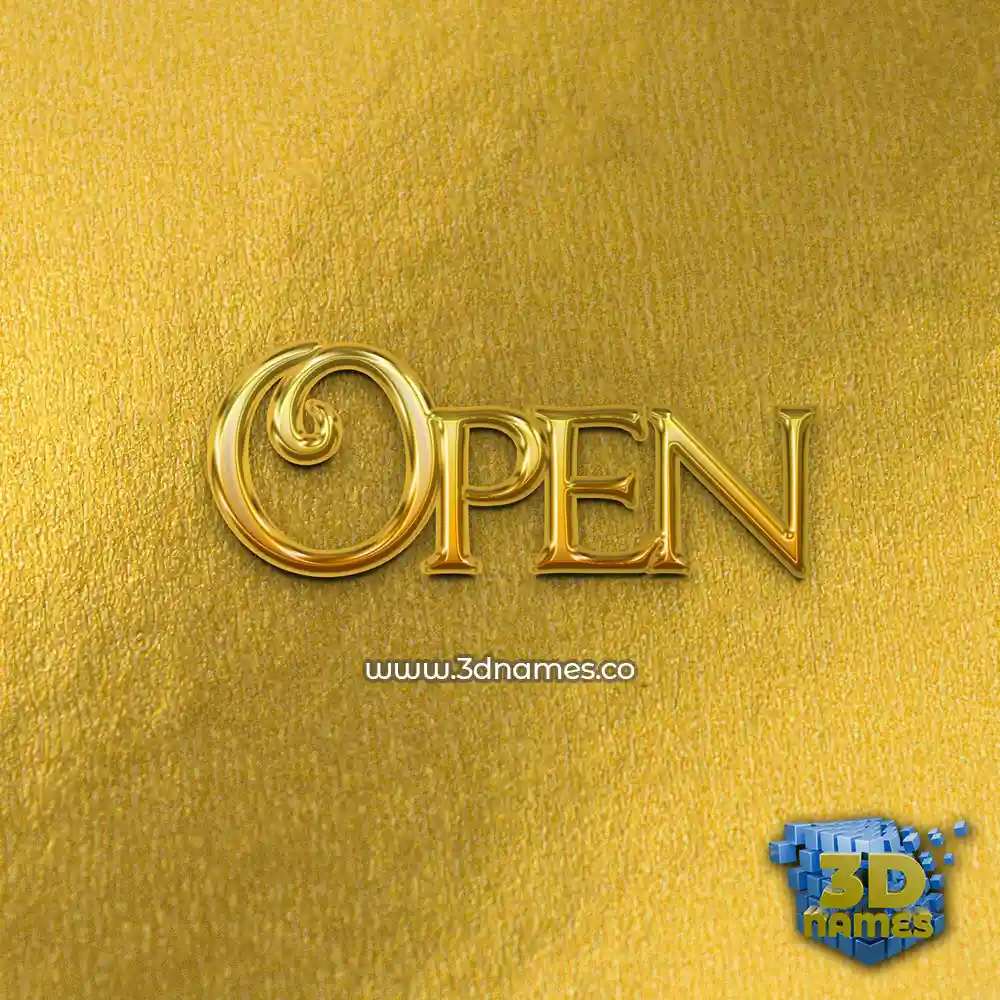 open in All Gold style - 3D name wallpaper open in All Gold style - 3D name wallpaper