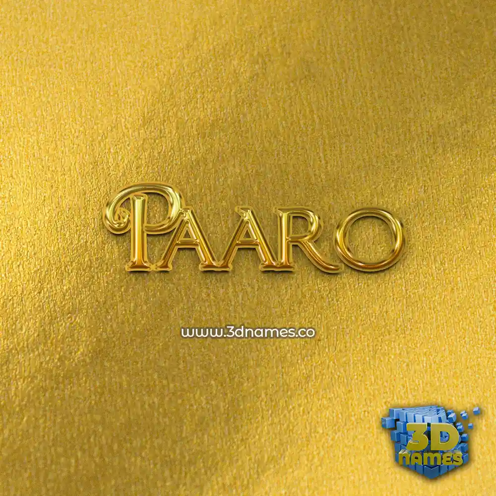 paaro in All Gold style - 3D name wallpaper