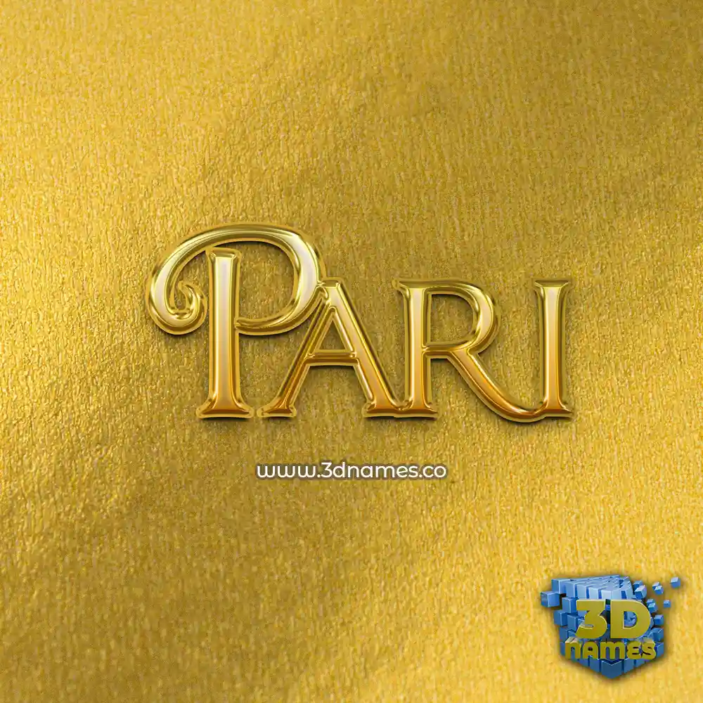 pari in All Gold style - 3D name wallpaper pari in All Gold style - 3D name wallpaper
