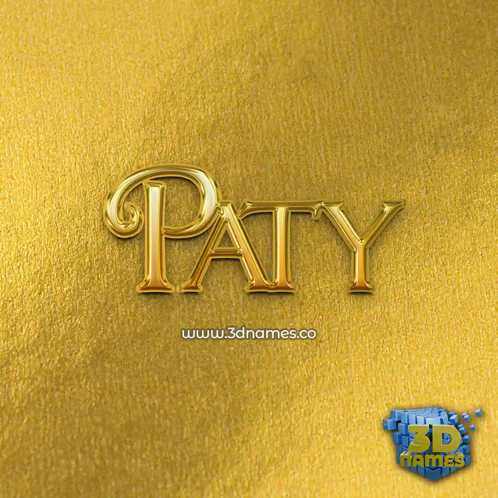 paty in All Gold style - 3D name wallpaper