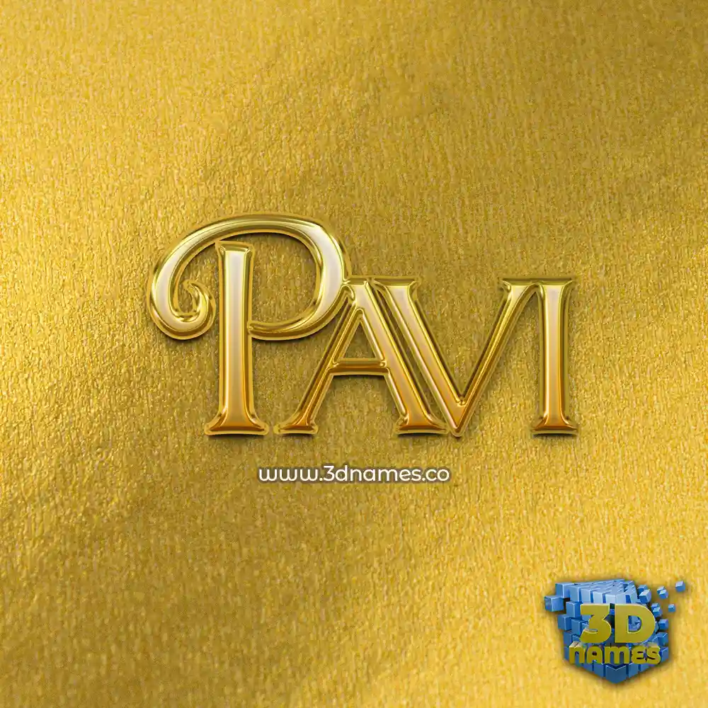 pavi in All Gold style - 3D name wallpaper pavi in All Gold style - 3D name wallpaper