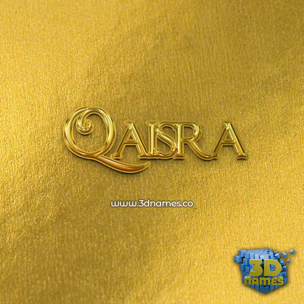 qaisra in All Gold style - 3D name wallpaper qaisra in All Gold style - 3D name wallpaper