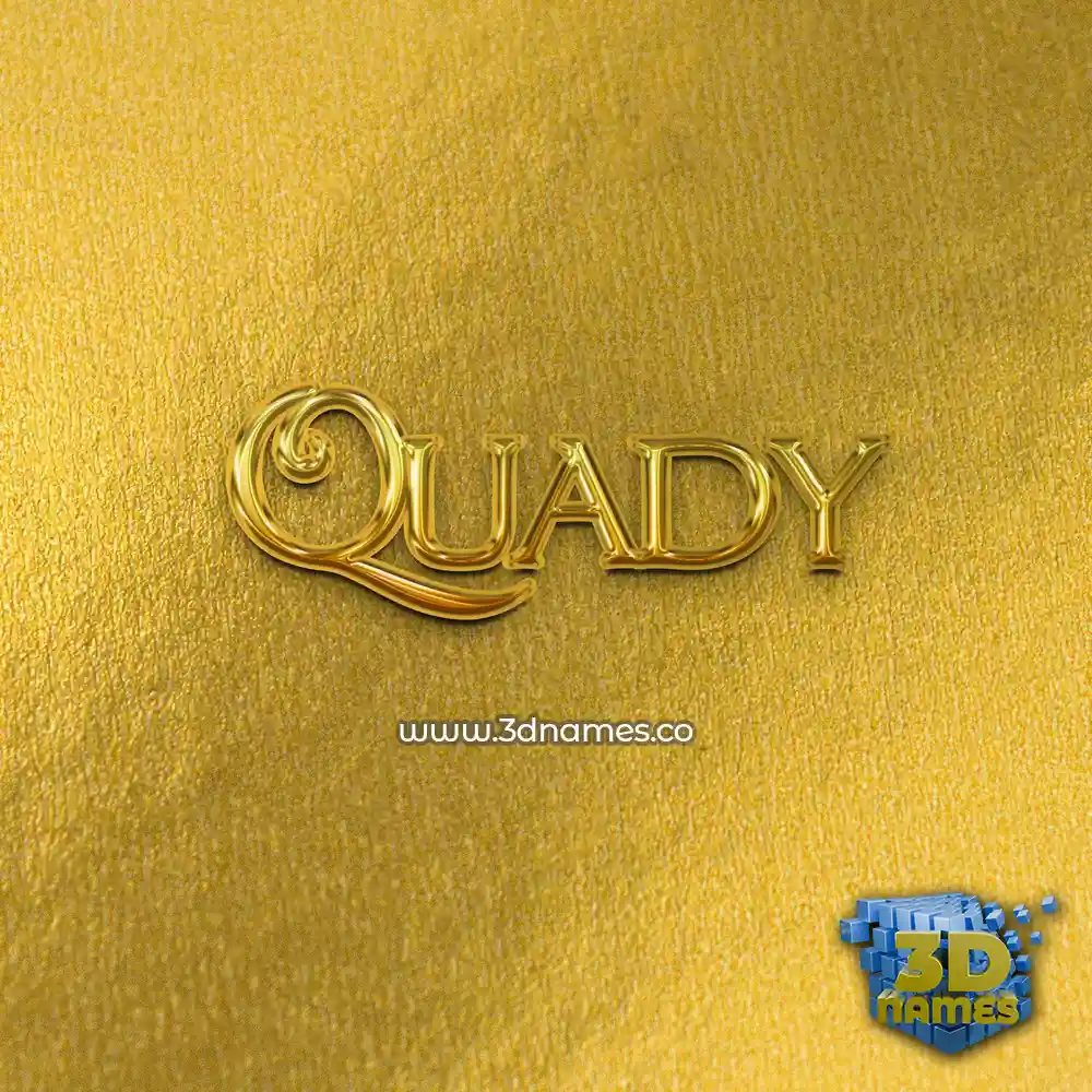 quady in All Gold style - 3D name wallpaper quady in All Gold style - 3D name wallpaper