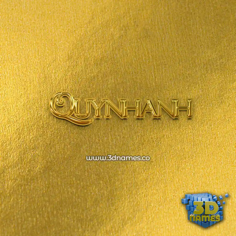 quynhanh in All Gold style - 3D name wallpaper quynhanh in All Gold style - 3D name wallpaper