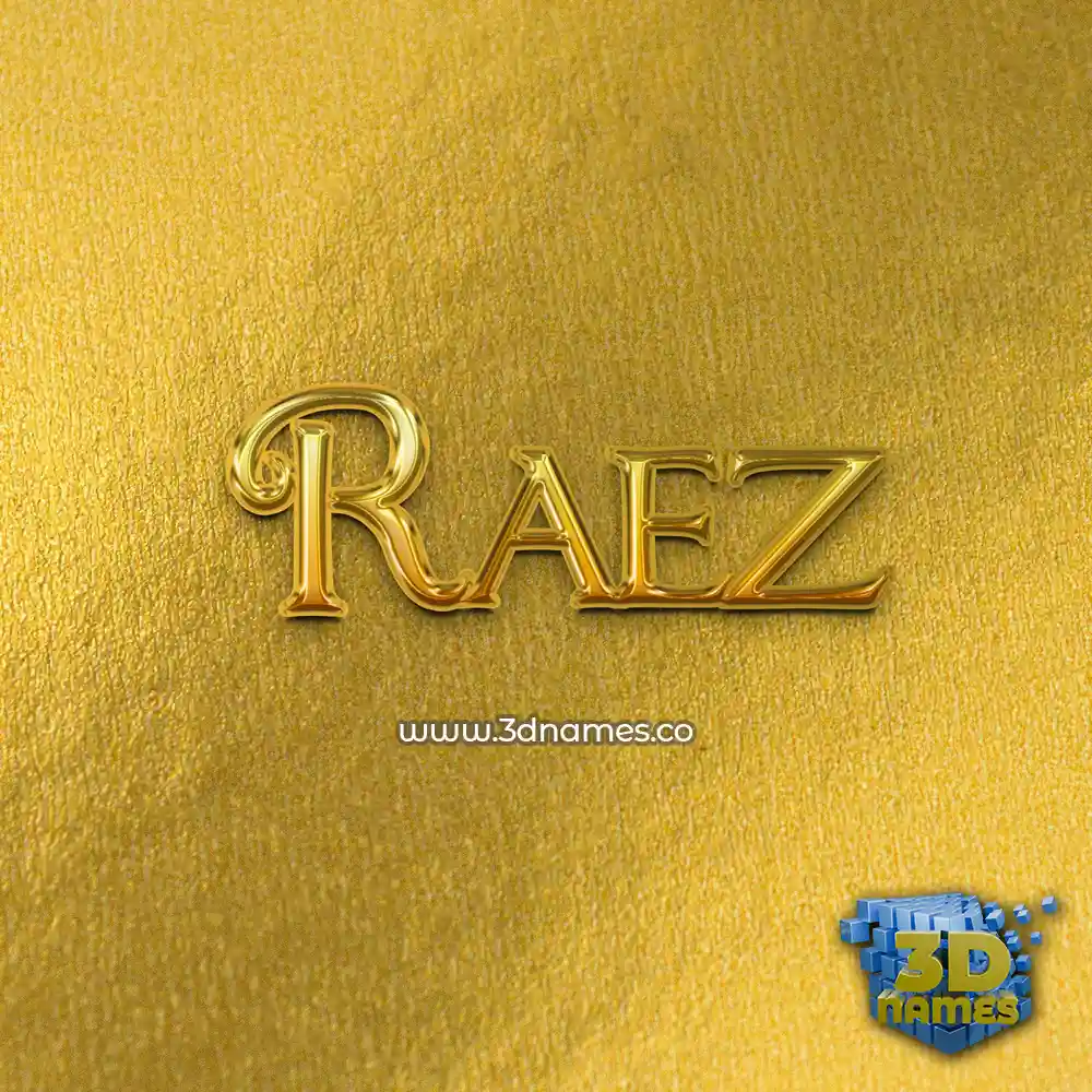 raez in All Gold style - 3D name wallpaper raez in All Gold style - 3D name wallpaper