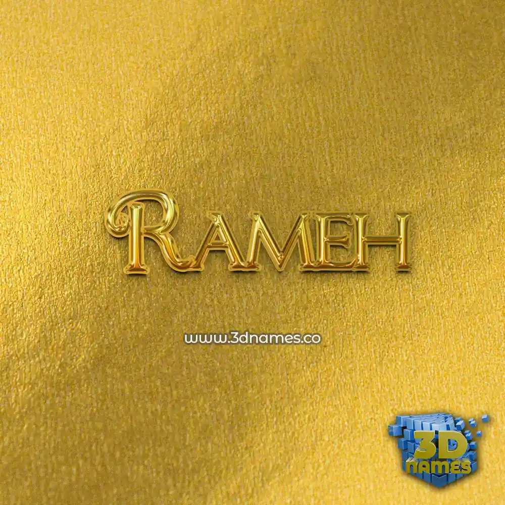 rameh in All Gold style - 3D name wallpaper rameh in All Gold style - 3D name wallpaper