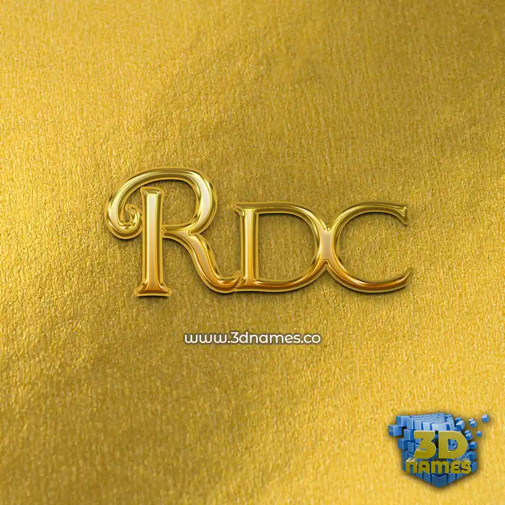rdc in All Gold style - 3D name wallpaper rdc in All Gold style - 3D name wallpaper