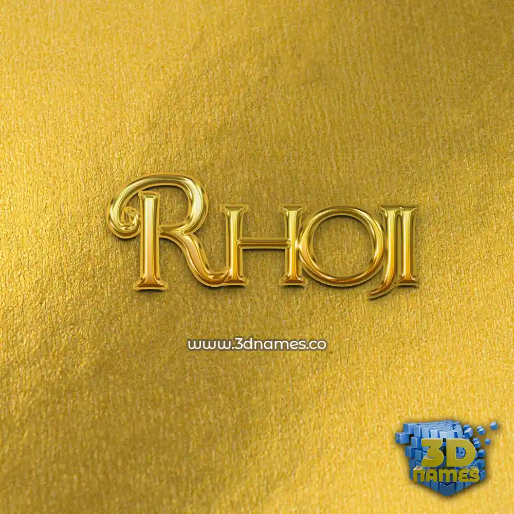 rhoji in All Gold style - 3D name wallpaper rhoji in All Gold style - 3D name wallpaper