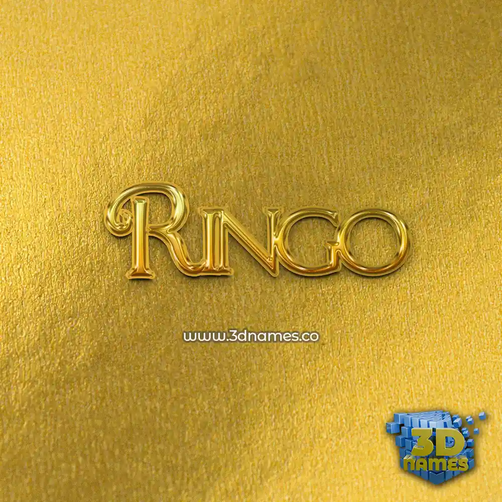 ringo in All Gold style - 3D name wallpaper