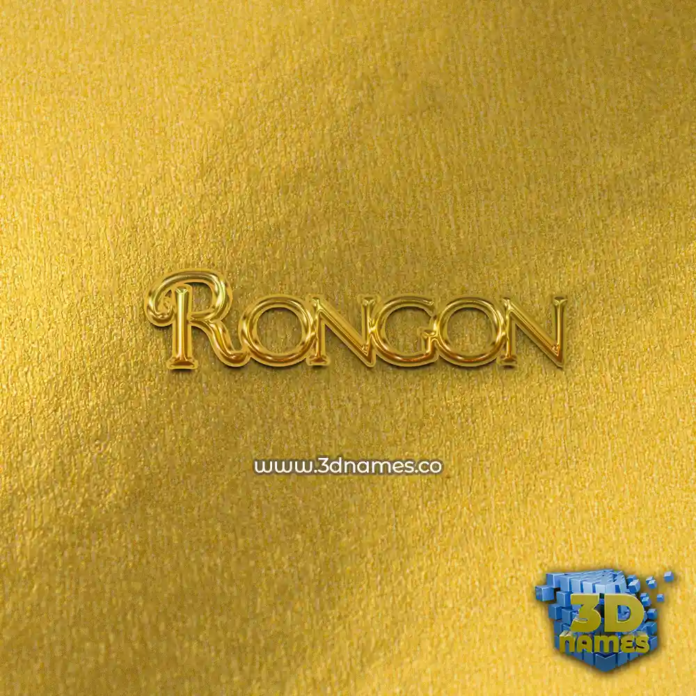 rongon in All Gold style - 3D name wallpaper rongon in All Gold style - 3D name wallpaper