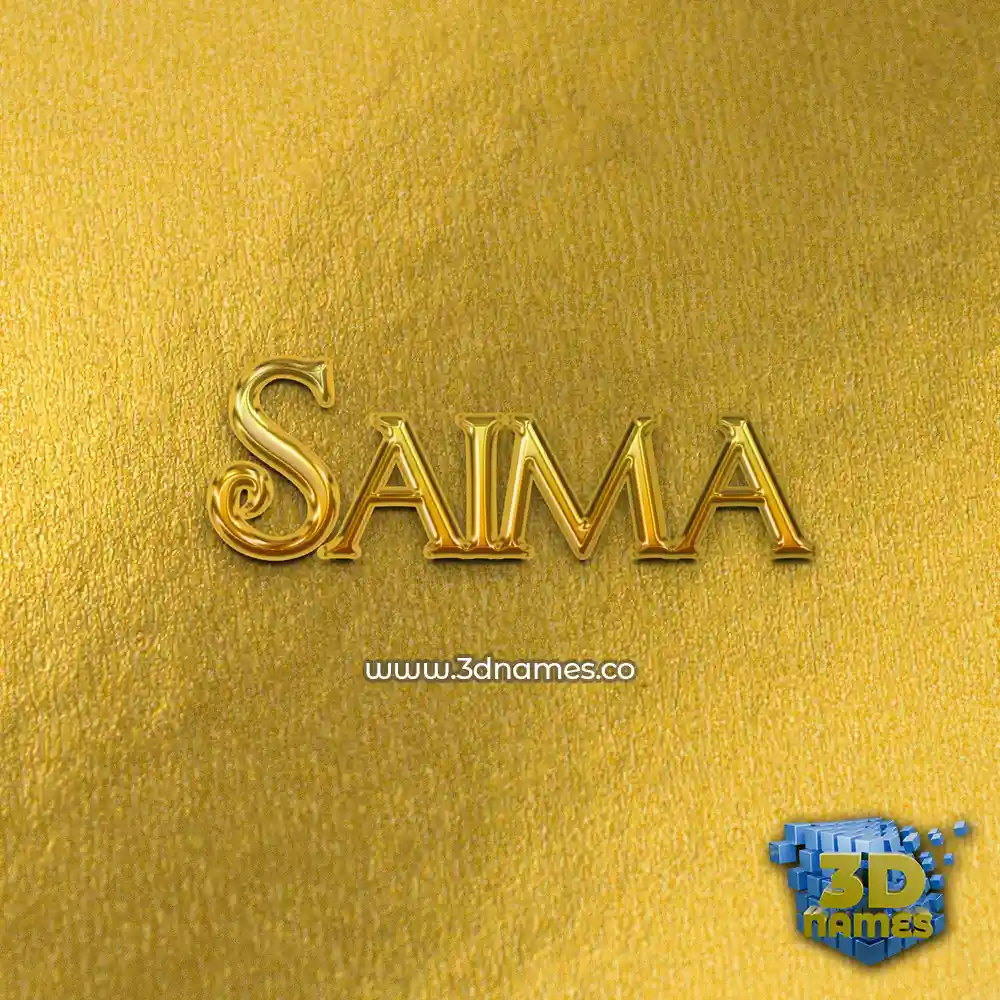 saima in All Gold style - 3D name wallpaper saima in All Gold style - 3D name wallpaper