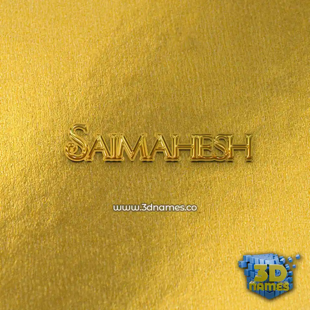 saimahesh in All Gold style - 3D name wallpaper saimahesh in All Gold style - 3D name wallpaper