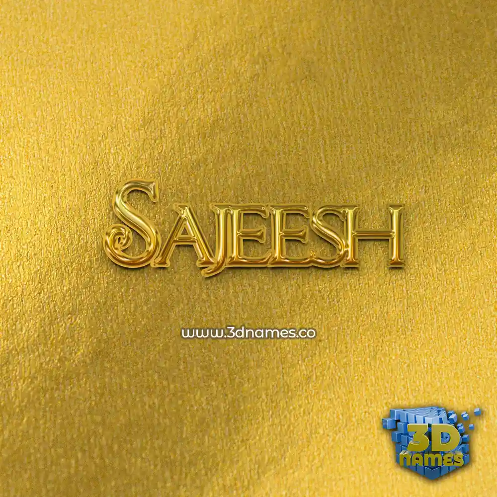 sajeesh in All Gold style - 3D name wallpaper sajeesh in All Gold style - 3D name wallpaper