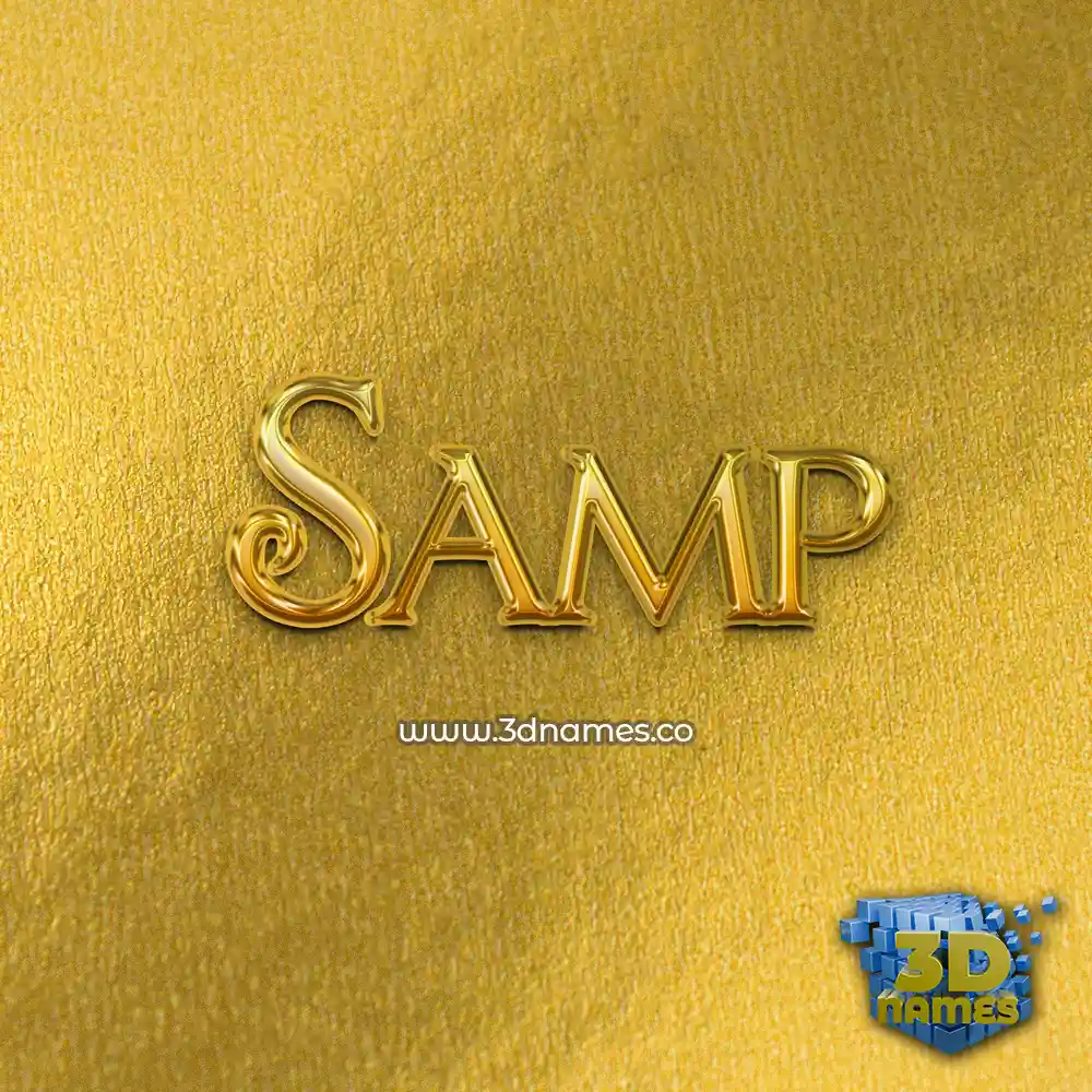 samp in All Gold style - 3D name wallpaper samp in All Gold style - 3D name wallpaper