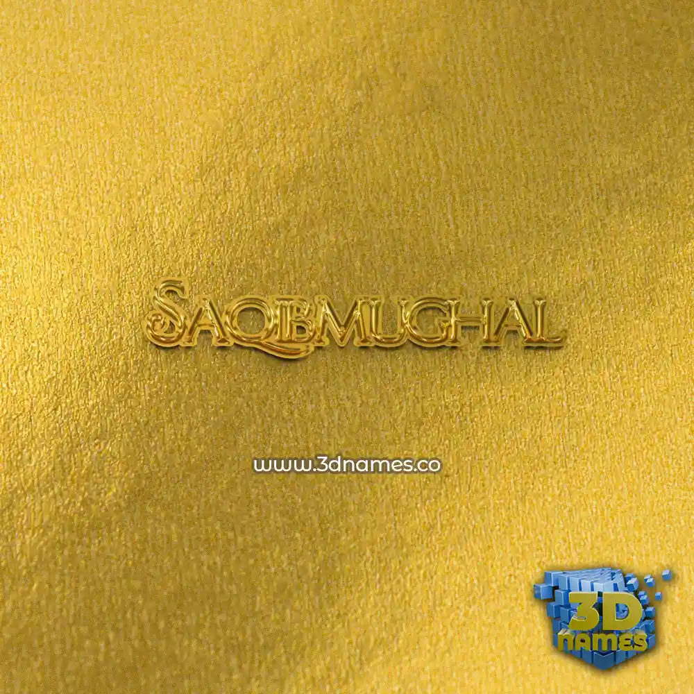saqibmughal in All Gold style - 3D name wallpaper saqibmughal in All Gold style - 3D name wallpaper