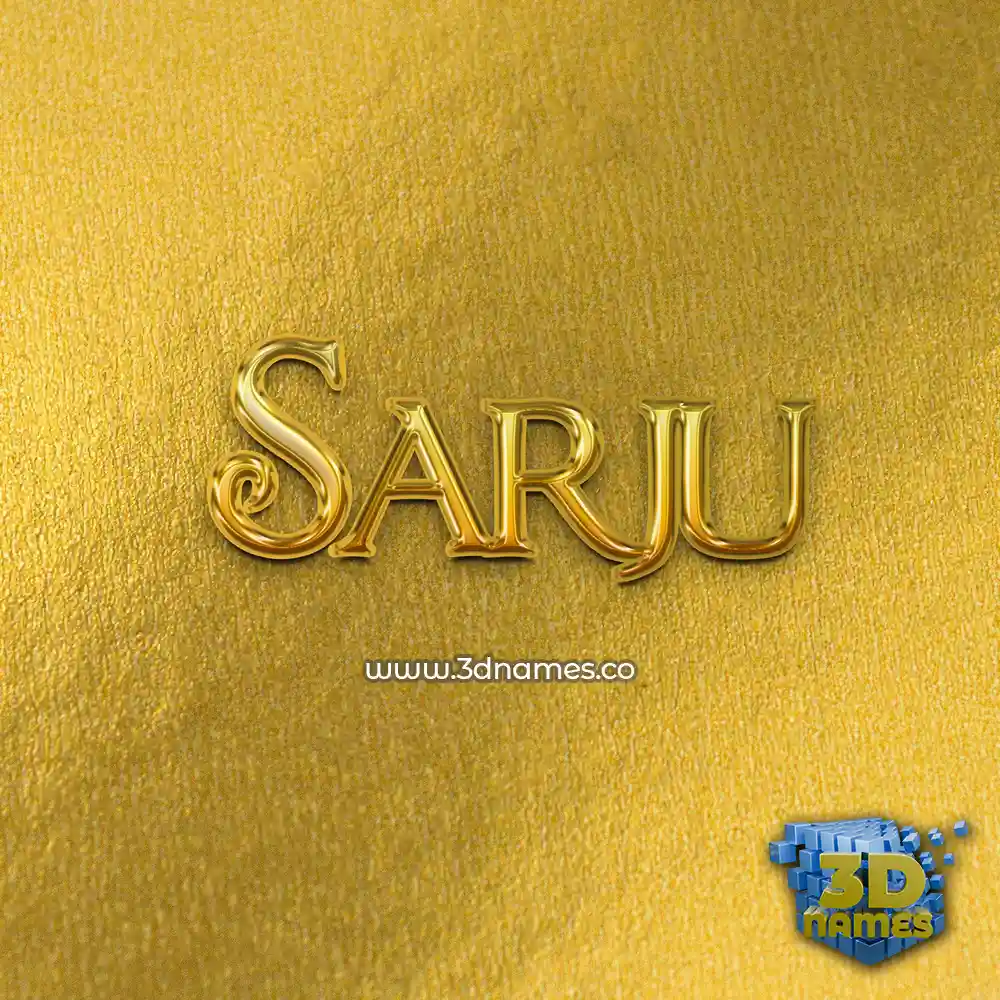 sarju in All Gold style - 3D name wallpaper sarju in All Gold style - 3D name wallpaper
