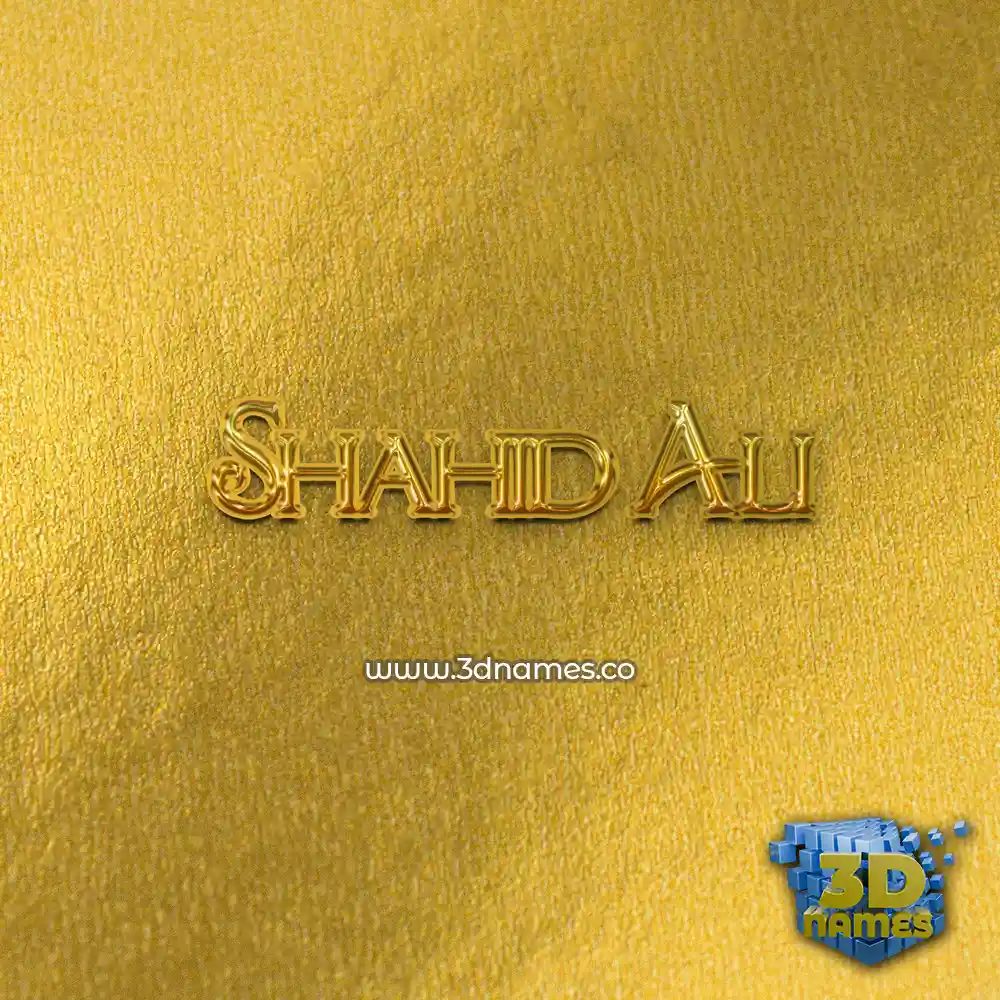 shahid ali in All Gold style - 3D name wallpaper shahid ali in All Gold style - 3D name wallpaper