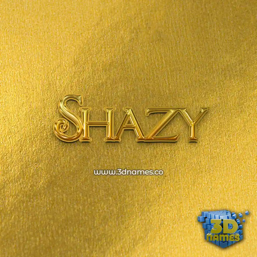 shazy in All Gold style - 3D name wallpaper shazy in All Gold style - 3D name wallpaper