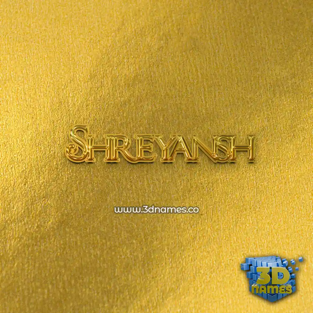 shreyansh in All Gold style - 3D name wallpaper