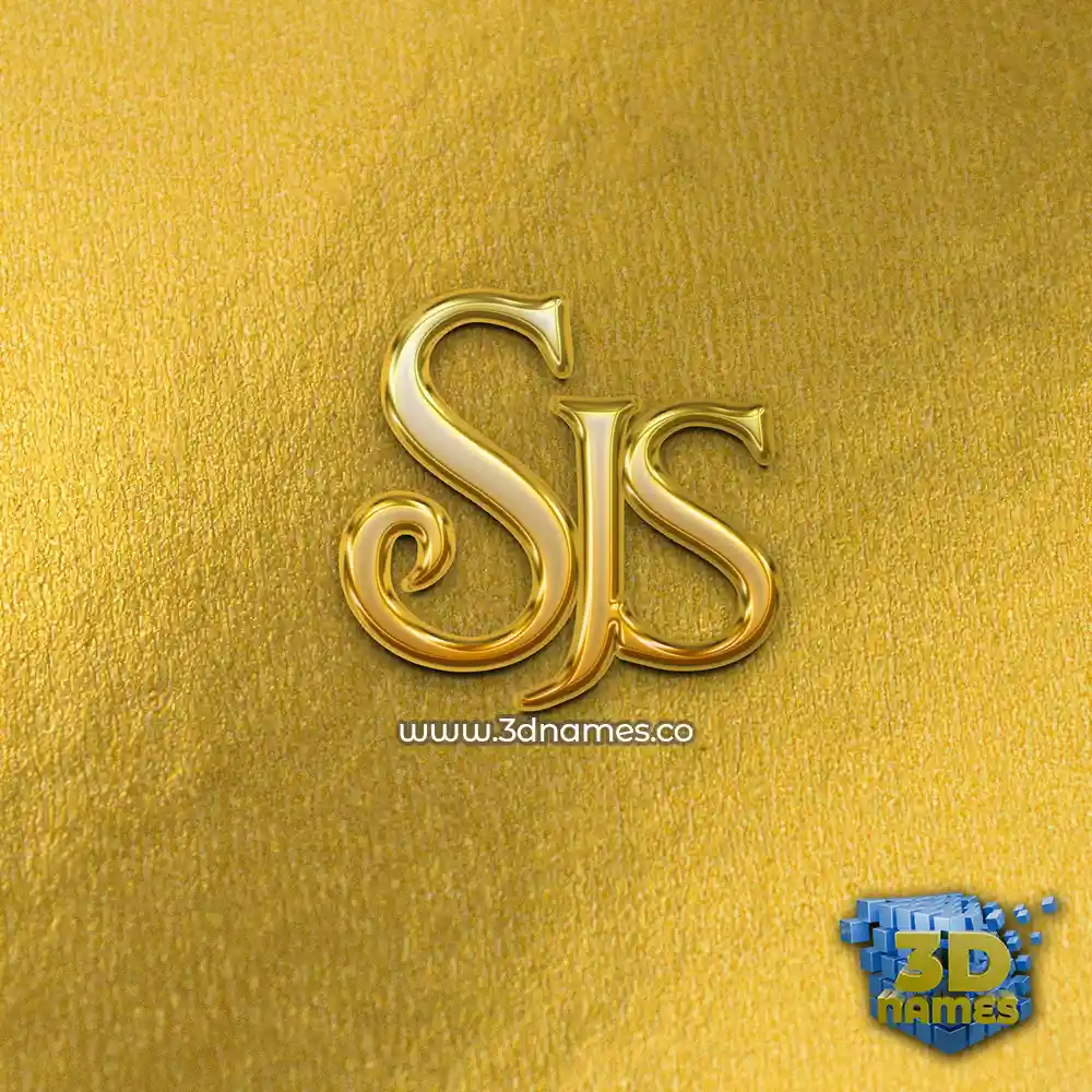 sjs in All Gold style - 3D name wallpaper sjs in All Gold style - 3D name wallpaper