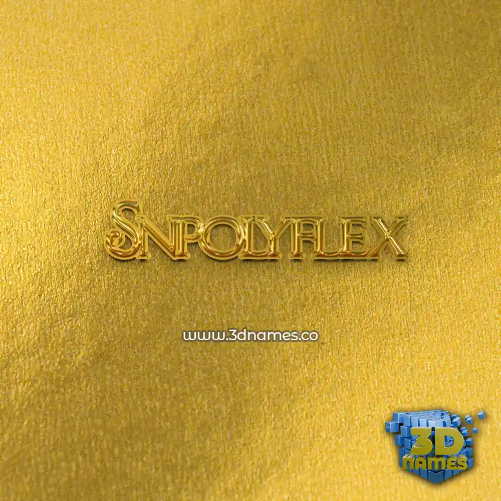 snpolyflex in All Gold style - 3D name wallpaper snpolyflex in All Gold style - 3D name wallpaper