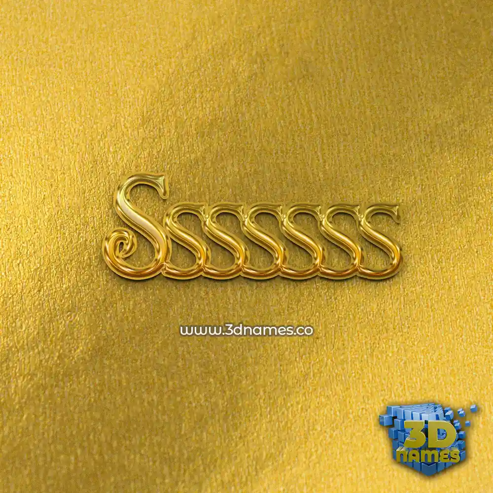 sssssss in All Gold style - 3D name wallpaper sssssss in All Gold style - 3D name wallpaper