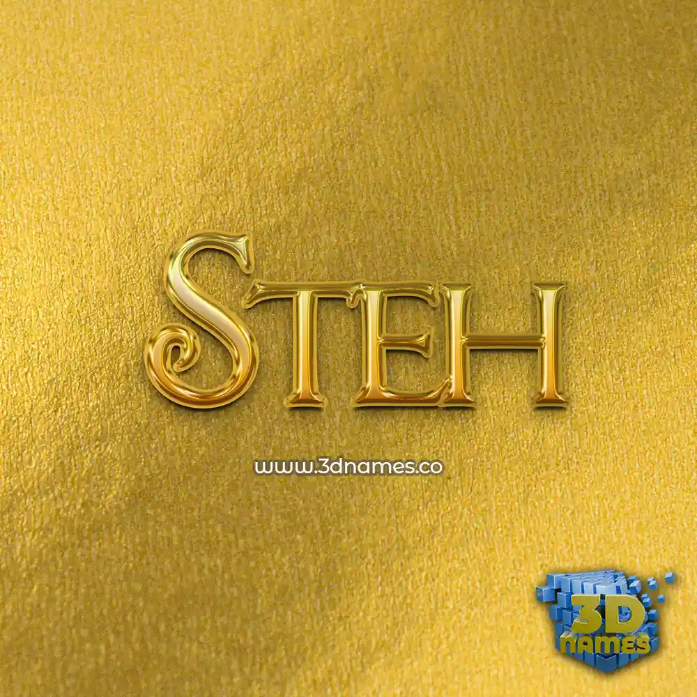 steh in All Gold style - 3D name wallpaper steh in All Gold style - 3D name wallpaper
