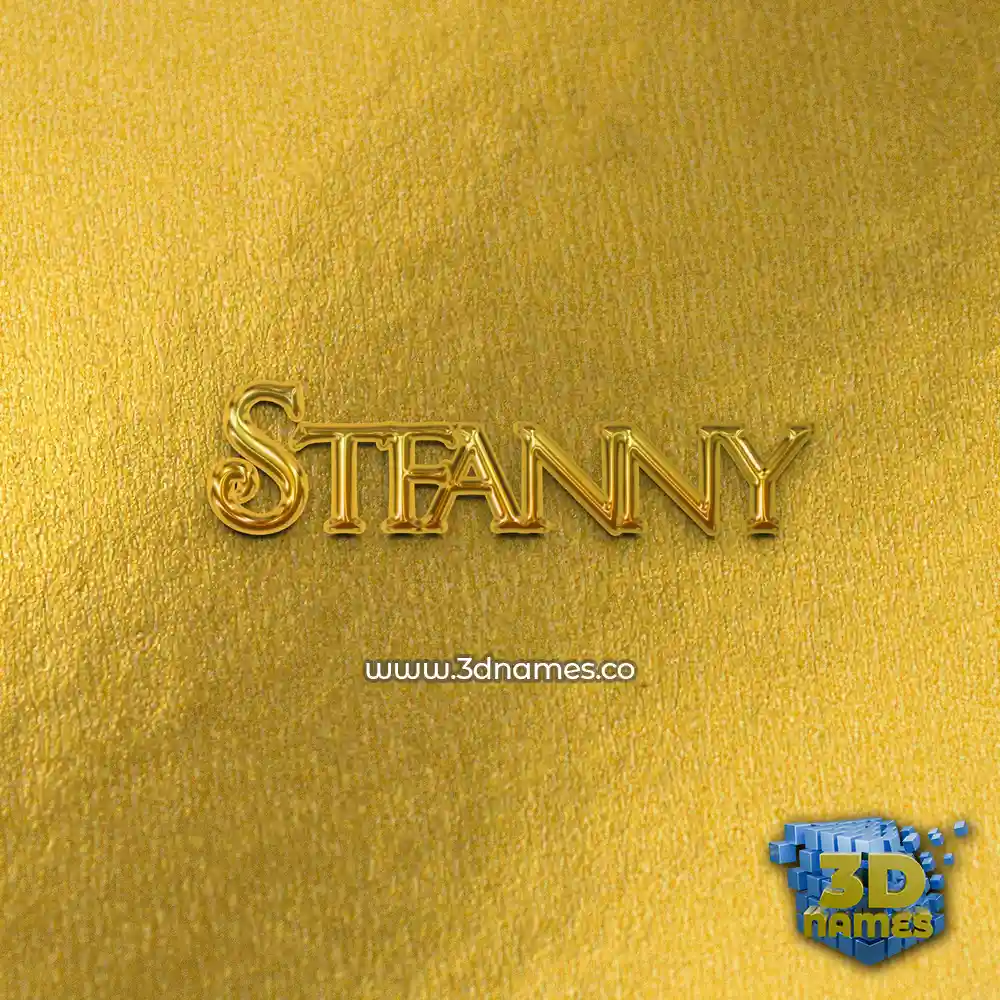 stfanny in All Gold style - 3D name wallpaper